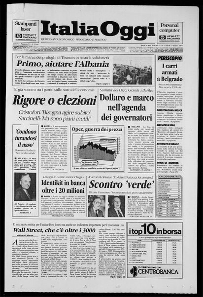 Italia oggi : quotidiano di economia finanza e politica